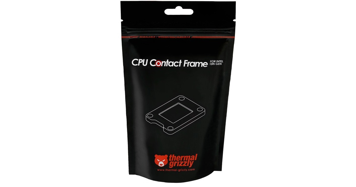 Thermal Grizzly CPU Contact Frame Houder Zwart Intel 13th 14th Gen CPU S