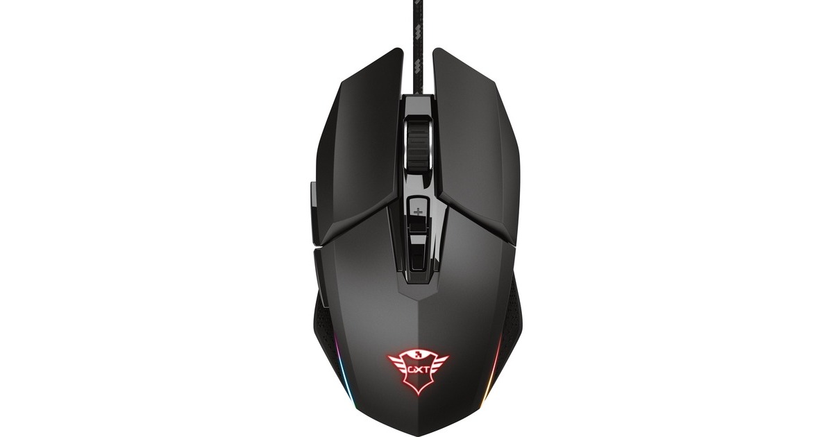 Trust GXT 950 Idon Illuminated Gaming Mouse Zwart 500 6000 Dpi RGB Leds