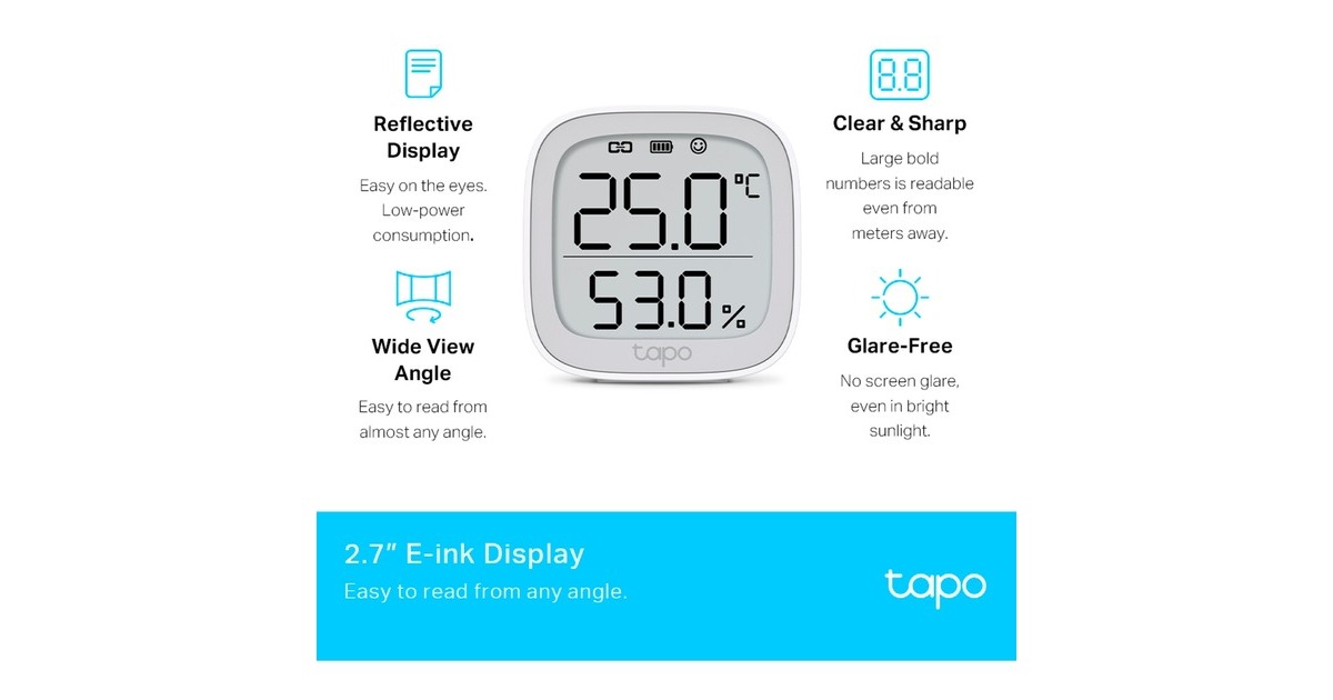 TP-Link Tapo T315 slimme temperatuur- en vochtigheidsmonitor sensor