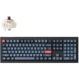 Keychron V6 Max-D3 QMK, toetsenbord Zwart, BE Lay-out, Gateron Jupiter Brown, RGB leds, Hot-swappable, Bluetooth, 2.4GHz