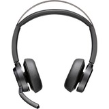 HP Poly Voyager Focus 2 USB-A on-ear headset Zwart, Incl. oplaadstatief