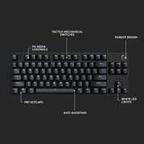 Logitech G413 TKL SE Mechanical Gaming Keyboard Zwart, US-International, GL Tactile