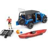 bruder Jeep Wrangler Rubicon Unlimited met kajak en figuur Modelvoertuig 02529