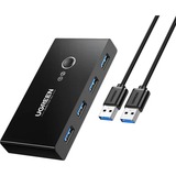 Ugreen USB 3.0 4-Port Switch usb-hub Zwart