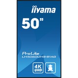 iiyama ProLite LH5060UHS-B1AG 49.5" 4K Ultra HD Public Display Zwart, HDMI, LAN, WiFi, USB, Audio, Android