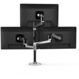 Ergotron LX Dual Stacking monitorarm met hoog statief Aluminium