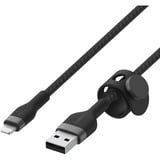 Belkin BoostCharge Pro Flex USB-A-kabel met Lightning-connector Zwart, 1 meter