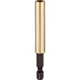 KWB Brass Bithouder Messinghuls 75mm 1/4" adapter met veerring