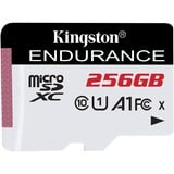 Kingston High Endurance 256 GB microSDXC geheugenkaart Wit/zwart, UHS-I U1, Class 10, A1