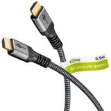 goobay Plus Ultra High-Speed HDMI-kabel Grijs, 0,5 meter