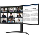 LG 34WR50QK-B 34" Curved monitor Zwart, HDMI, DisplayPort