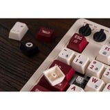 8BitDo Retro Mechanical Keyboard Fami Edition, gaming toetsenbord Beige/rood, US lay-out, Kailh Box White, Bluetooth Low Energy, Wireless 2.4G, USB