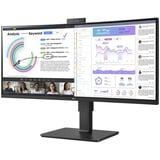 LG 34BQ77QC-B 34" Curved UltraWide monitor Zwart, 2x HDMI, 1x DP, USB-A, USB-C, HDR10, LAN, webcam, microfoon