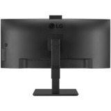 LG UltraWide 34BQ77QC-B 34" Curved monitor Zwart, 2x HDMI, 1x DP, USB-A, USB-C, HDR10, LAN, webcam, microfoon