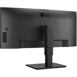 LG UltraWide 34BQ77QC-B 34" Curved monitor Zwart, 2x HDMI, 1x DP, USB-A, USB-C, HDR10, LAN, webcam, microfoon