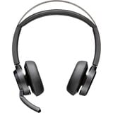 HP Poly Voyager Focus 2 USB-C on-ear headset Zwart, Incl. oplaadstatief