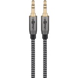 goobay Plus Audio 3,5 mm aux stereoverbindingskabel Zwart/zilver, 3 meter