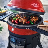 Kamado Joe Konnected Joe digitale houtskoolgrill en -roker barbecue Rood/zwart, Ø 46cm, Wi-Fi, App