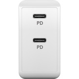 goobay USB-C PD Dual snellader (36 W) Wit, 2x USB-C, Power Delivery