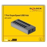 DeLOCK Externe SuperSpeed USB-hub met 7 poorten 