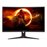 AOC AGON C27G2E/BK 27" Curved gaming monitor Zwart/rood, 2x HDMI, DisplayPort, VGA, 165Hz