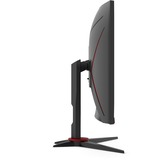 AOC AGON C27G2E/BK 27" Curved gaming monitor Zwart/rood, 2x HDMI, DisplayPort, VGA, 165Hz