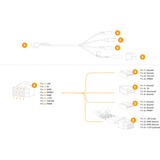 EKWB EK-Loop OmniLink 6-pin stroomkabel (Dual PWM) Zwart, 50 centimeter