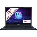 MSI Stealth 16 AI Studio (A1VHG-018BE) 16"  gaming laptop Donkerblauw | Core Ultra 9 185H | RTX 4080 | 32 GB | 2 TB SSD | 120 Hz