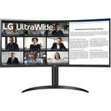 LG 34WR55QK-B 34" Curved UltraWide monitor Zwart, HDMI, DisplayPort, USB-C