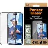 PanzerGlass iPhone 16 - Ultra-Wide Fit screenprotector Transparant/zwart