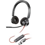 HP Poly Blackwire 3320 Stereo USB-C on-ear headset Zwart, Pc