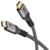 goobay Plus High-Speed HDMI-kabel met Ethernet Grijs, 5 meter