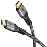 goobay Plus Ultra High-Speed HDMI-kabel Grijs, 1 meter