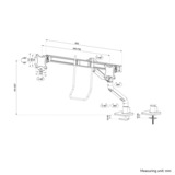 Neomounts DS75S-950WH2 monitorarm Wit