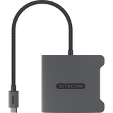 Sitecom USB-C naar Triple HDMI adapter Grijs