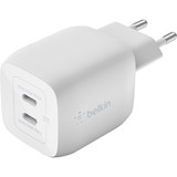 Belkin BoostCharge Pro 2-poorts USB-C GaN-wandlader met PPS (45 W) Zwart