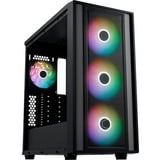 Cooler Master MasterBox 600 midi tower behuizing Zwart | 2x USB-A | 1x USB-C | RGB | Tempered Glass