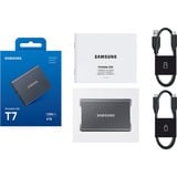 SAMSUNG Portable T7, 4 TB externe SSD Grijs, MU-PC4T0T/WW, USB-C 3.2 (10 Gbit/s)