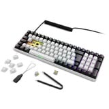 Sharkoon SKILLER SGK50 S2, gaming toetsenbord Wit, BE Lay-out, Gateron Yellow, RGB leds, Hot-swappable