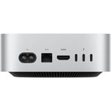 Apple Mac Mini (2024) pc-systeem Zilver | M4 10 Core | M4 10-Core GPU  | 16 GB | 256 GB SSD