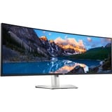 Dell UltraSharp U4924DW 49" Curved UltraWide monitor Zilver/zwart, 2x HDMI, Mini-DisplayPort, 5x USB-A, 5x USB-C, RJ-45