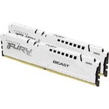 Kingston FURY 32 GB DDR5-6000 (2x 16 GB) Kit werkgeheugen Wit, KF560C36BWE2K2-32, Beast, EXPO