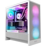 NZXT H5 Flow RGB v2 midi tower behuizing Wit | 1x USB-A | 1x USB-C | RGB | Tempered Glass