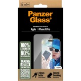 PanzerGlass iPhone 16 Pro - Ultra-Wide Fit screenprotector Transparant/zwart