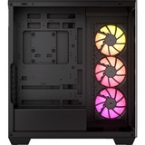 Corsair iCUE LINK 3500X RGB midi tower behuizing Zwart | 2x USB-A | 1x USB-C | RGB | Tempered Glass