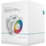 DeepCool AG620 WH ARGB cpu-koeler Wit, 4-pin PWM, RGB led