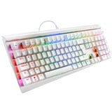 Sharkoon SKILLER SGK40, gaming toetsenbord Wit, BE Lay-out, Huano Red, RGB leds