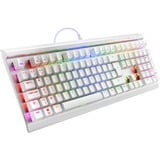 Sharkoon SKILLER SGK40, gaming toetsenbord Wit, BE Lay-out, Huano Red, RGB leds