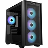 ASUS A21 PLUS TG ARGB mini tower behuizing Zwart | 2x USB-A | RGB | Window