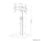 Neomounts FL45S-825BL1 vloersteun tv-vloerstandaard Zwart